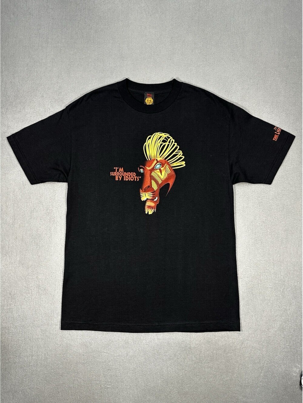 Disney Lion King Size Large Musical T Shirt Mens Black Scar Graphic